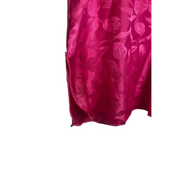 Vintage Fuchsia Spaghetti Strap Slip Dress Night Gown Women's Size Large - Picture 3 of 5